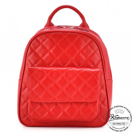 Женский кожаный рюкзак "Гермиона" (красный)